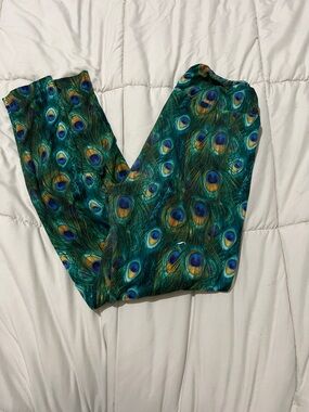Peacock Feather Print Leggings